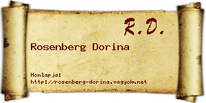 Rosenberg Dorina névjegykártya