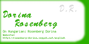 dorina rosenberg business card